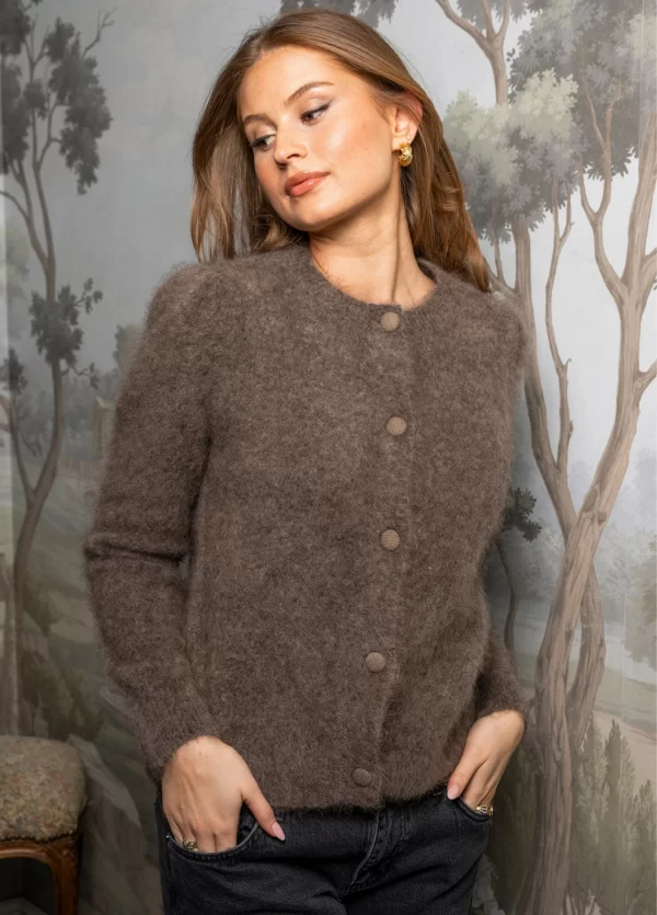 Missmaya - Ulla Mohair Cardigan - Taupe